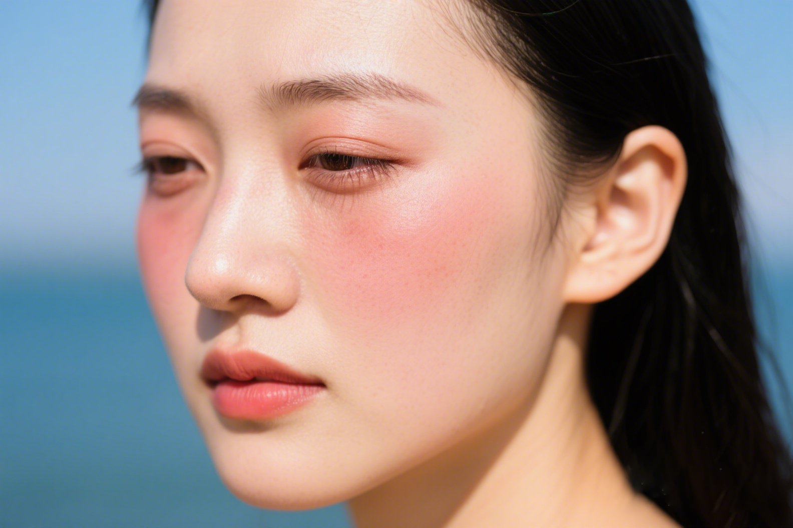生成一张美女脸部皮肤晒伤的图片.jpg