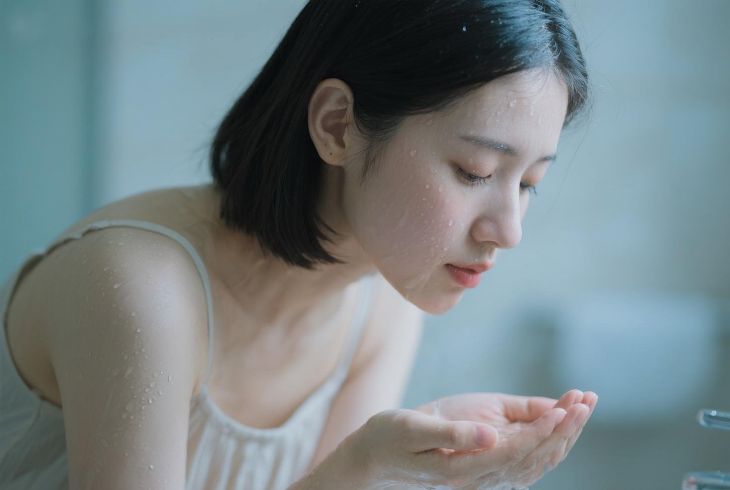 jimeng-2025-07-03-6252-生成一张美女用清水洗脸的照片.jpg